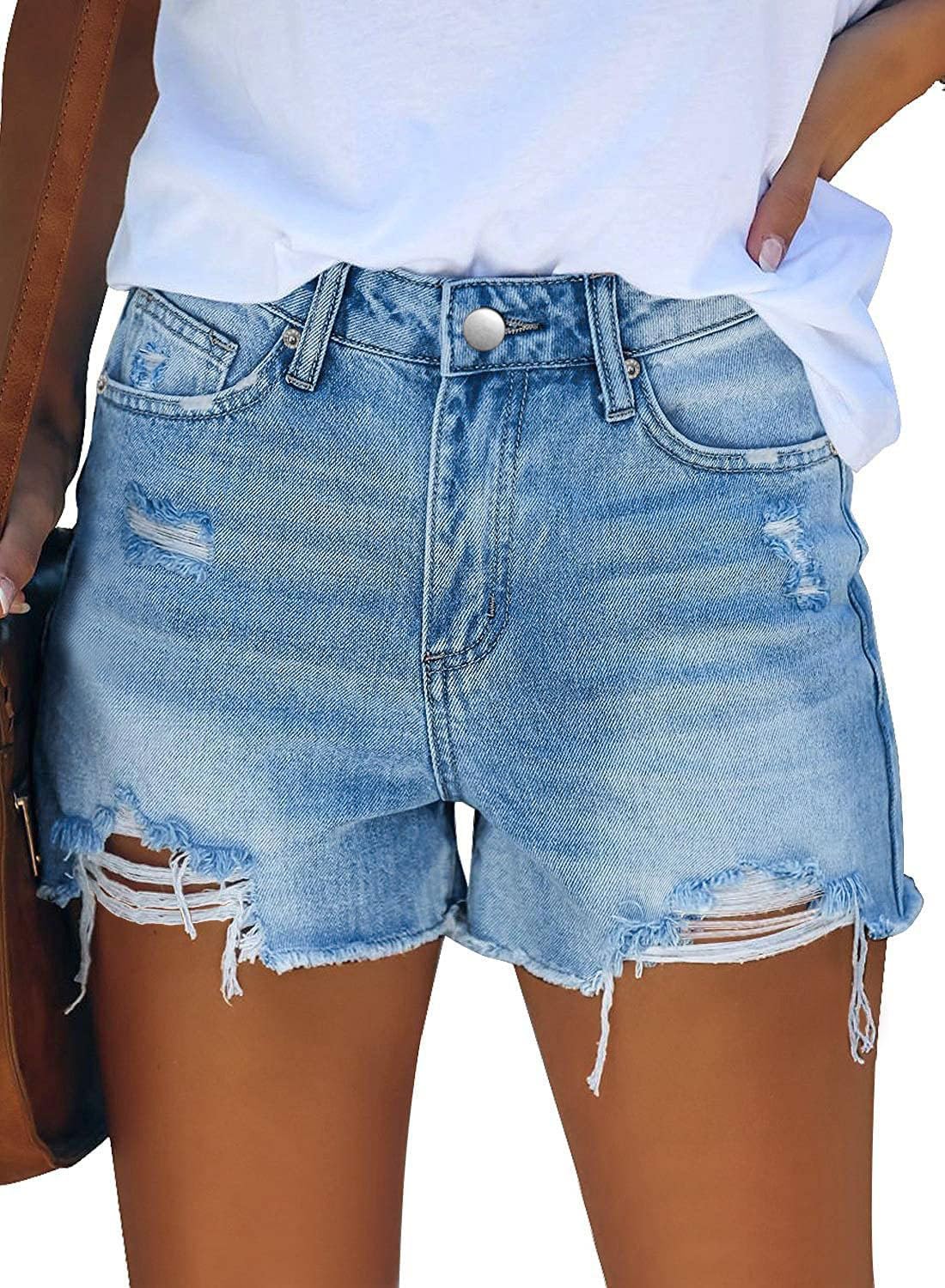 Trendy Ripped Denim Shorts