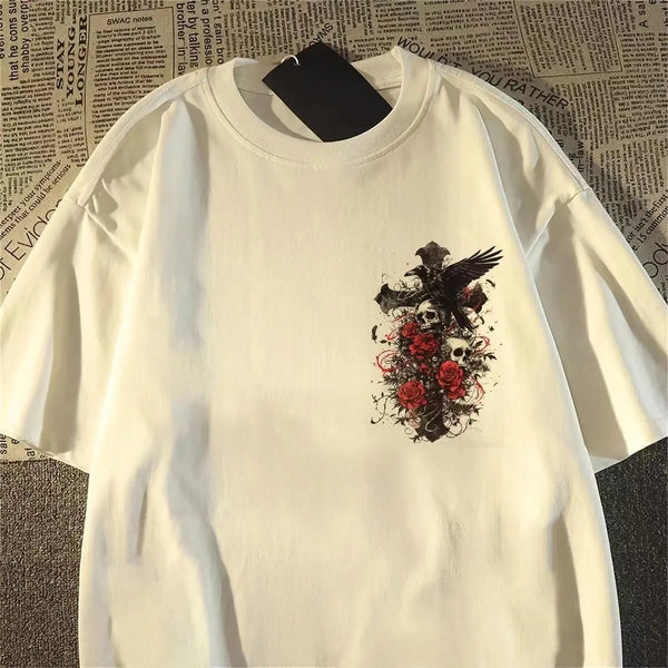 Edgy Skull Cross Tee