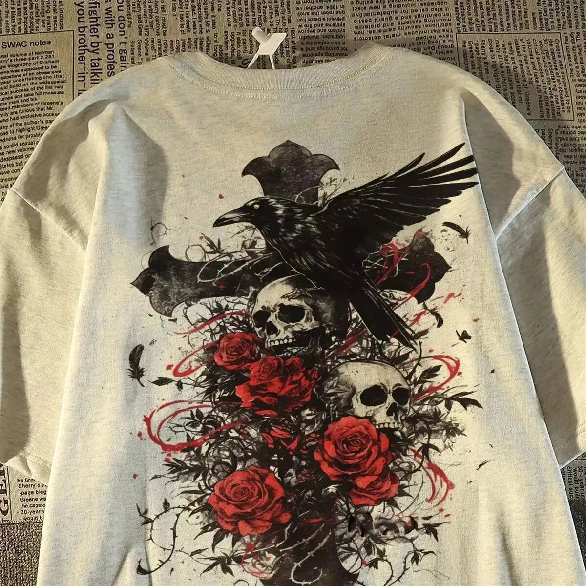 Edgy Skull Cross Tee