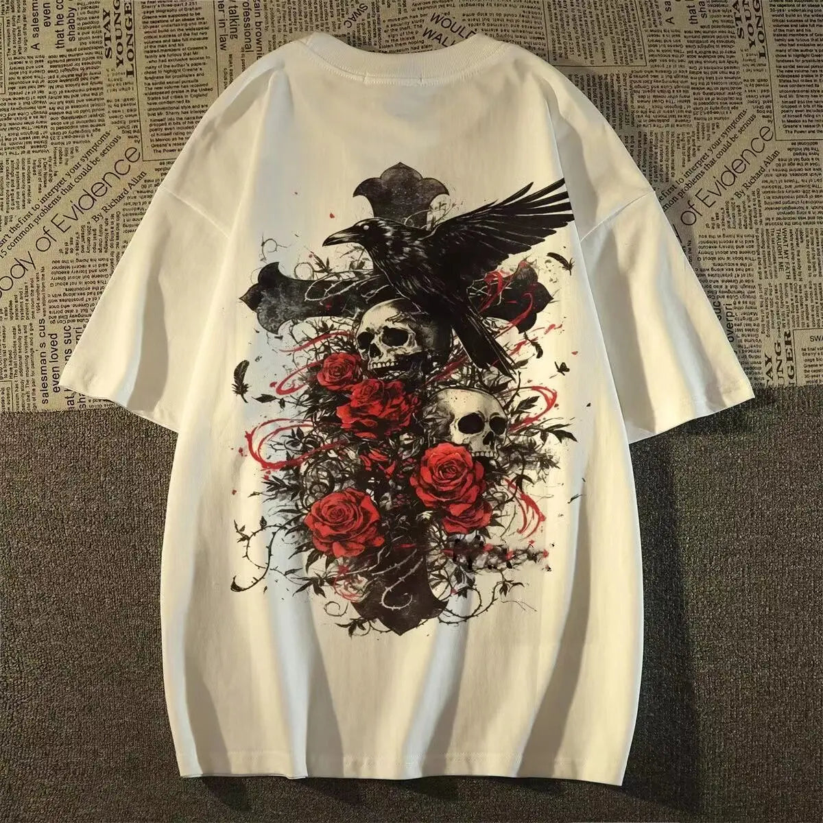 Edgy Skull Cross Tee