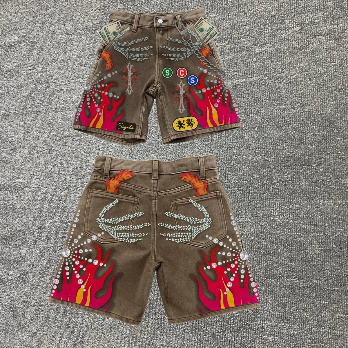 Trendy Denim Gym Shorts