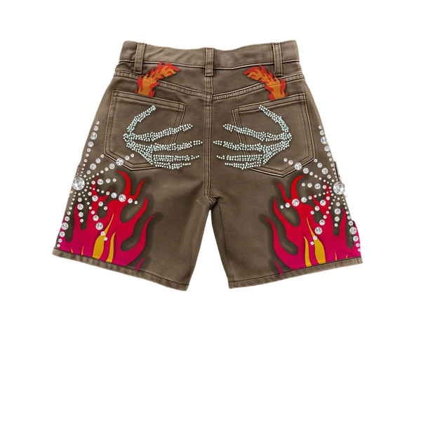 Trendy Denim Gym Shorts