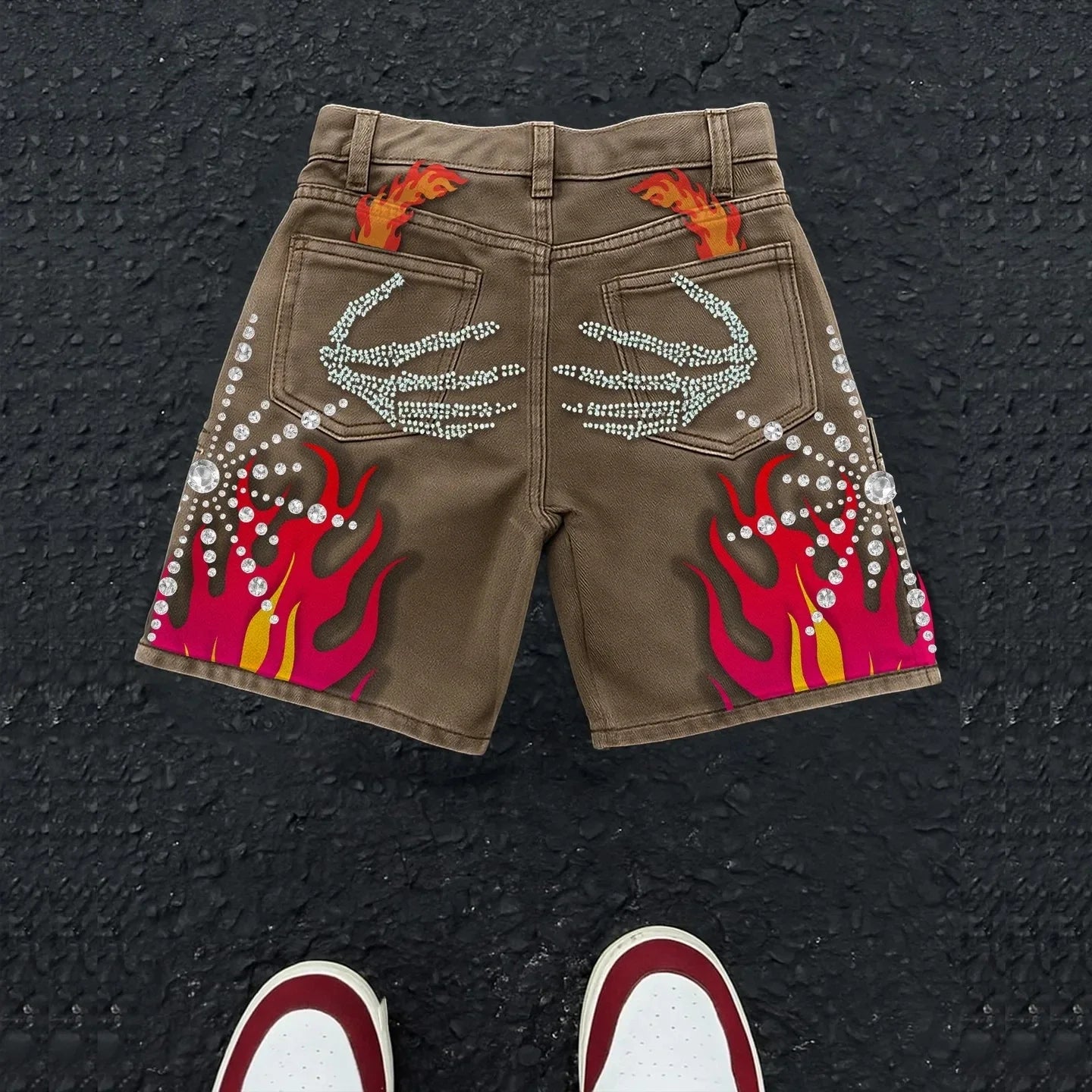 Trendy Denim Gym Shorts
