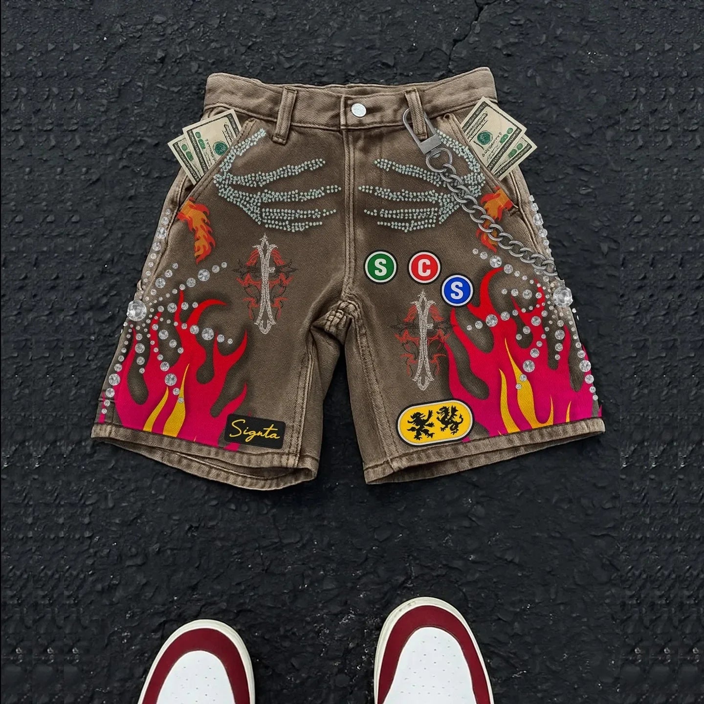 Trendy Denim Gym Shorts