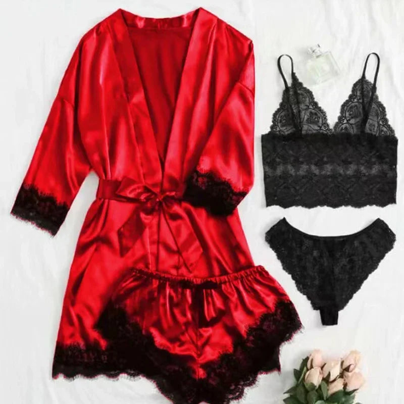 Elegant Lace Pajama Set